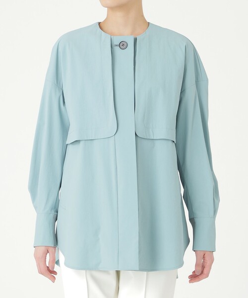 CAST:（キャストコロン）の「【オンでもオフでも活躍】ミドルライトアウター（ノーカラーコート・レディース・ブラック/ブルー系その他4/ベージュ・M）」の19枚目の写真