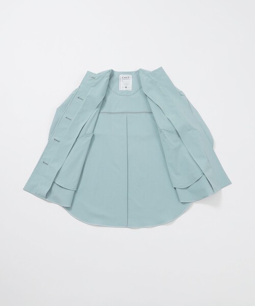 CAST:（キャストコロン）の「【オンでもオフでも活躍】ミドルライトアウター（ノーカラーコート・レディース・ブラック/ブルー系その他4/ベージュ・M）」の11枚目の写真