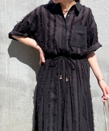 COLLAGE GALLARDAGALANTE | インドストライプジャガードシャツ/セットアップ可(シャツ/ブラウス)