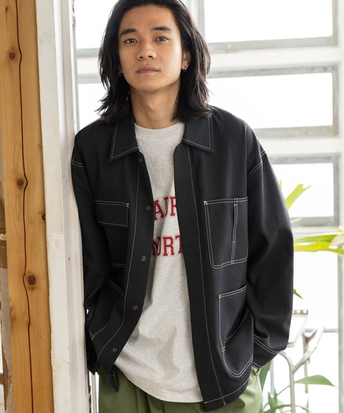 niko and...(ニコアンド)の「テックリネンファンクションジャケット(その他アウター・メンズ・ブルー/カーキ/チャコール・MEDIUM/LARGE)」の6枚目の写真