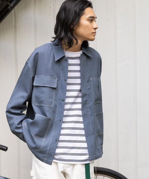 niko and...(ニコアンド)の「テックリネンファンクションジャケット(その他アウター・メンズ・ブルー/カーキ/チャコール・MEDIUM/LARGE)」の14枚目の写真