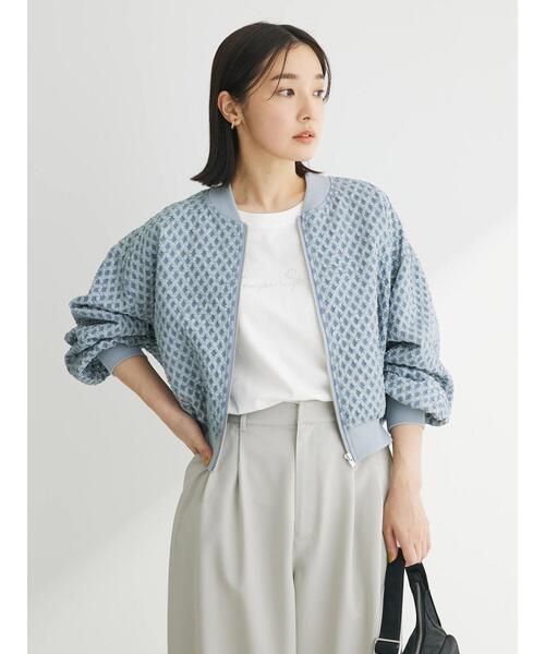 Sugar spoon(シュガースプーン)の「・SUGAR SPOON エンボスチェックブルゾン(ブルゾン・レディース・アイボリー/ブラック/ブルー/ピンク・FREE)」の21枚目の写真