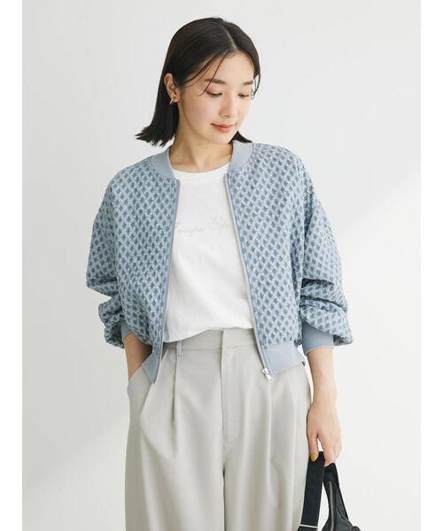 Sugar spoon(シュガースプーン)の「・SUGAR SPOON エンボスチェックブルゾン(ブルゾン・レディース・アイボリー/ブラック/ブルー/ピンク・FREE)」の22枚目の写真