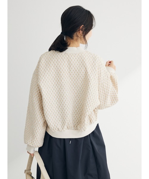 Sugar spoon(シュガースプーン)の「・SUGAR SPOON エンボスチェックブルゾン(ブルゾン・レディース・アイボリー/ブラック/ブルー/ピンク・FREE)」の9枚目の写真