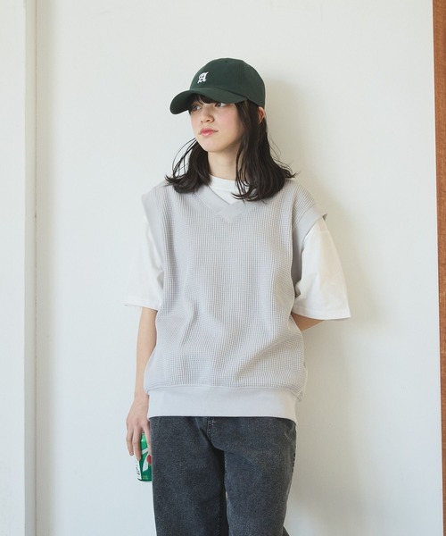 GLOBAL WORK（グローバルワーク）の「ワッフルベストSET/AND YUA ANY/976554（ベスト・キッズ・オフホワイト/ブラック/グレイッシュベージュ・150cm/160cm/170cm）」の21枚目の写真