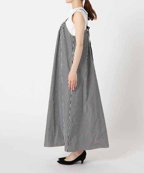 【新品タグ付】 ジャーナルスタンダード タフタチェックギャザーワンピース JOURNAL STANDARD relume（ジャーナルスタンダード レリューム）の
