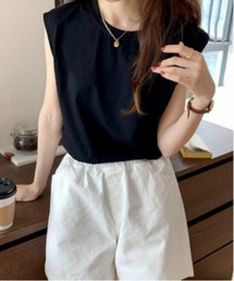 sakishimatokyo（サキシマトーキョー）の「【USAコットン】ワイドノースリーブＴシャツ（Tシャツ/カットソー）」