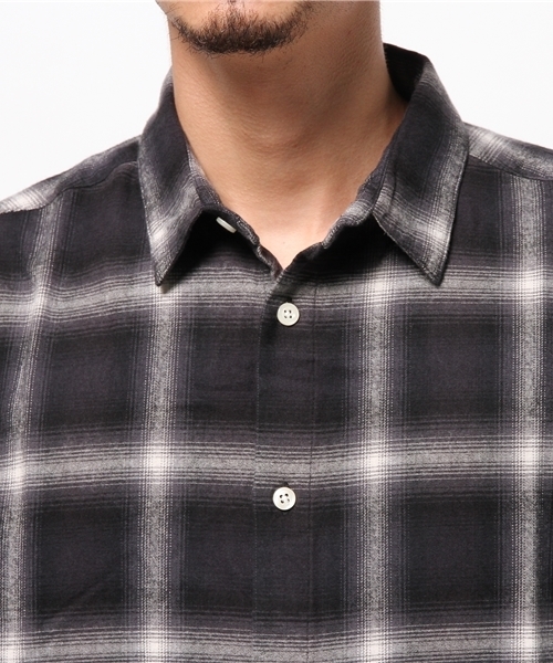 WEGO（ウィゴー）の「WEGO/オンブレチェックロングシャツ（シャツ/ブラウス・メンズ・ブラック系その他/ブルー系その他/レッド系その他・MEDIUM/LARGE）」の13枚目の写真