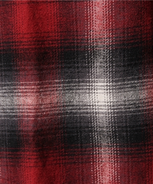 WEGO（ウィゴー）の「WEGO/オンブレチェックロングシャツ（シャツ/ブラウス・メンズ・ブラック系その他/ブルー系その他/レッド系その他・MEDIUM/LARGE）」の9枚目の写真