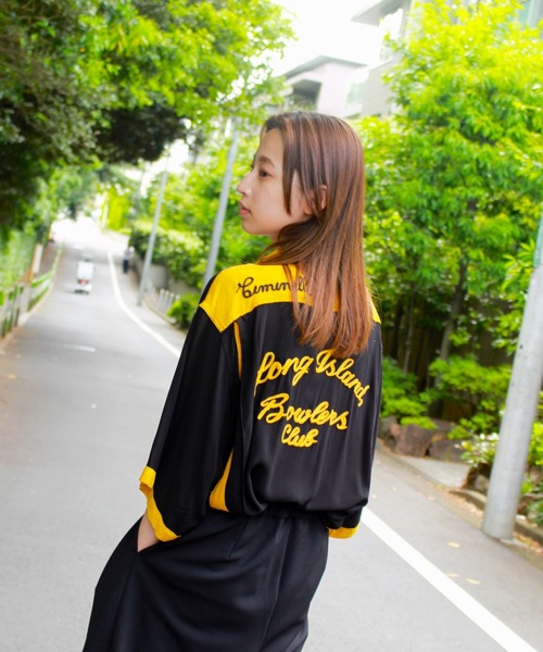 C.E.L.STORE(セルストア)の「DEL MAR sportswear / デルマースポーツウェア BOWLING SS SHIRTS ボウリングシャツ 刺繍 オーバーサイズ(シャツ/ブラウス・メンズ・マスタード/ブラック/ホワイト・LARGE/MEDIUM)」の3枚目の写真