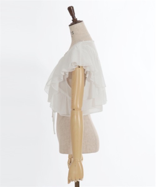 axes femme（アクシーズファム）の「ボリュームフリルボレロ（Tシャツ/カットソー・レディース・ホワイト/ベージュ/ブラック・FREE）」の5枚目の写真