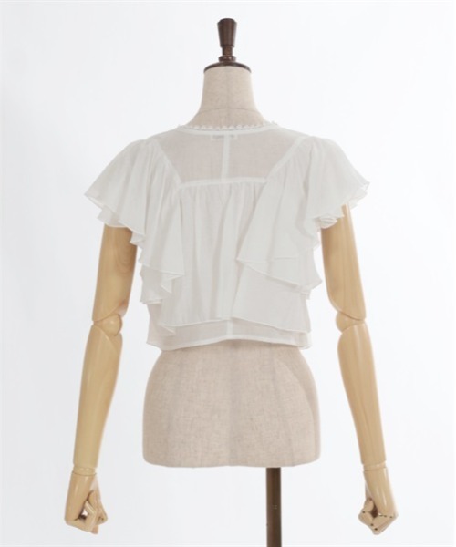 axes femme（アクシーズファム）の「ボリュームフリルボレロ（Tシャツ/カットソー・レディース・ホワイト/ベージュ/ブラック・FREE）」の6枚目の写真