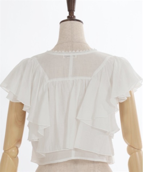 axes femme（アクシーズファム）の「ボリュームフリルボレロ（Tシャツ/カットソー・レディース・ホワイト/ベージュ/ブラック・FREE）」の11枚目の写真