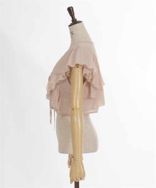 axes femme（アクシーズファム）の「ボリュームフリルボレロ（Tシャツ/カットソー・レディース・ホワイト/ベージュ/ブラック・FREE）」の14枚目の写真