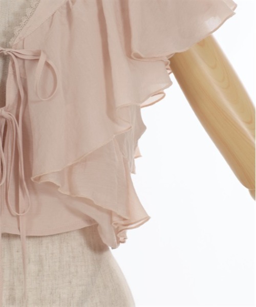 axes femme（アクシーズファム）の「ボリュームフリルボレロ（Tシャツ/カットソー・レディース・ホワイト/ベージュ/ブラック・FREE）」の17枚目の写真