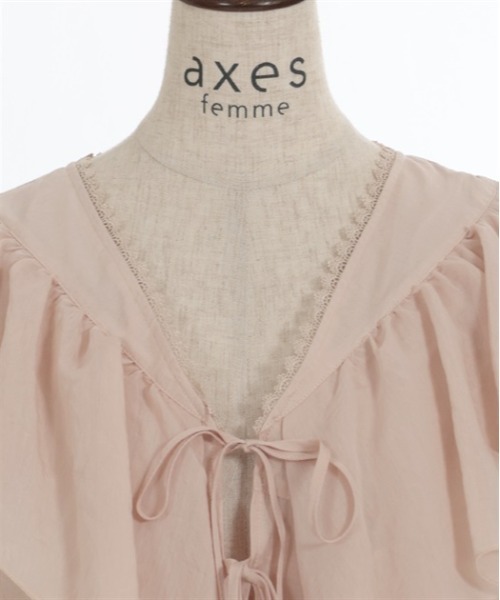 axes femme（アクシーズファム）の「ボリュームフリルボレロ（Tシャツ/カットソー・レディース・ホワイト/ベージュ/ブラック・FREE）」の18枚目の写真