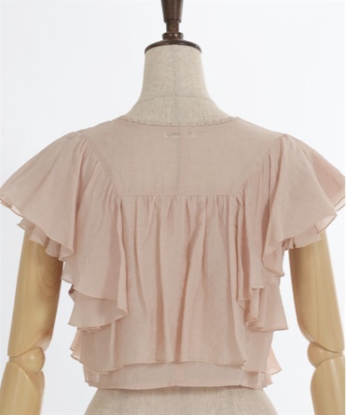 axes femme（アクシーズファム）の「ボリュームフリルボレロ（Tシャツ/カットソー・レディース・ホワイト/ベージュ/ブラック・FREE）」の19枚目の写真