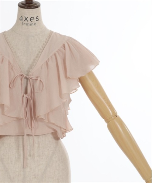 axes femme（アクシーズファム）の「ボリュームフリルボレロ（Tシャツ/カットソー・レディース・ホワイト/ベージュ/ブラック・FREE）」の20枚目の写真