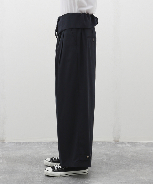 Sillage（シアージ）の「Sillage (シアージ) WOOL TROPICAL GURKHA PANTS EX SL24SS-GPTW-NV（スラックス・メンズ・ネイビー・FREE）」の4枚目の写真