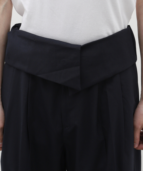 Sillage（シアージ）の「Sillage (シアージ) WOOL TROPICAL GURKHA PANTS EX SL24SS-GPTW-NV（スラックス・メンズ・ネイビー・FREE）」の6枚目の写真