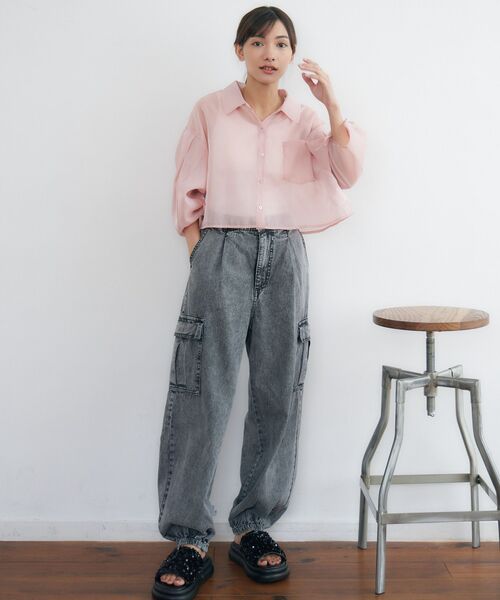 RETRO GIRL(レトロガール)の「デニムカーゴPT(その他パンツ・レディース・ブルー/ブラック・FREE)」の3枚目の写真