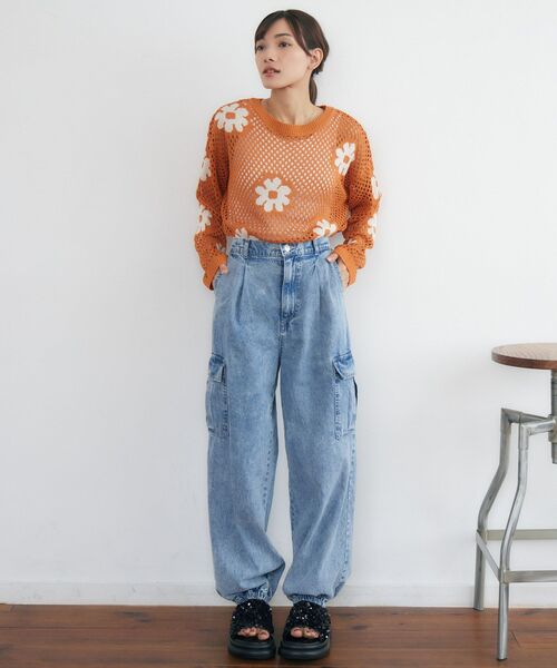 RETRO GIRL(レトロガール)の「デニムカーゴPT(その他パンツ・レディース・ブルー/ブラック・FREE)」の13枚目の写真