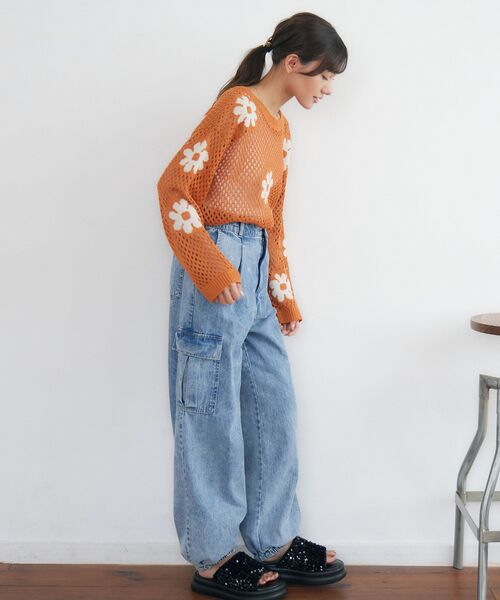 RETRO GIRL(レトロガール)の「デニムカーゴPT(その他パンツ・レディース・ブルー/ブラック・FREE)」の14枚目の写真