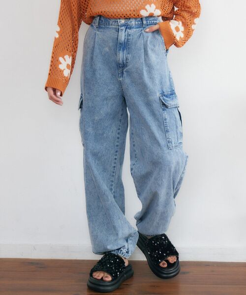 RETRO GIRL(レトロガール)の「デニムカーゴPT(その他パンツ・レディース・ブルー/ブラック・FREE)」の19枚目の写真