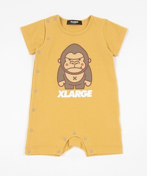 XLARGE KIDS(エクストララージキッズ)の「ファニーゴリラカバーオール(ロンパース・キッズ・トップグレー/ブルー/イエロー・70cm)」の14枚目の写真