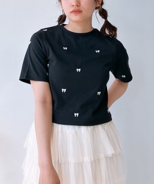 アズノーアズ  カットソー  身幅64cm 綿100% セール】◎ちりばめ刺繍アソートTシャツ（Tシャツ/カットソー