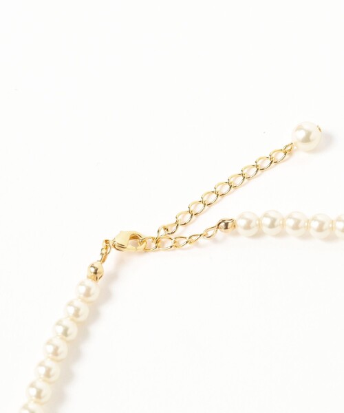 Ray BEAMS（レイビームス）の「Ray BEAMS / リボン パール ネックレス（ネックレス・レディース・オフホワイト・ONE SIZE）」の6枚目の写真