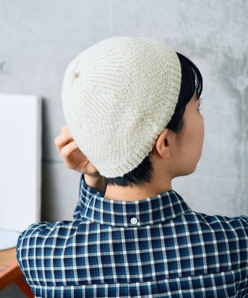 PAR ICI（パーリッシィ）の「ドンカルロ どんぐり帽（ハンチング/ベレー帽・レディース・ブラック/アイボリー・FREE）」の2枚目の写真