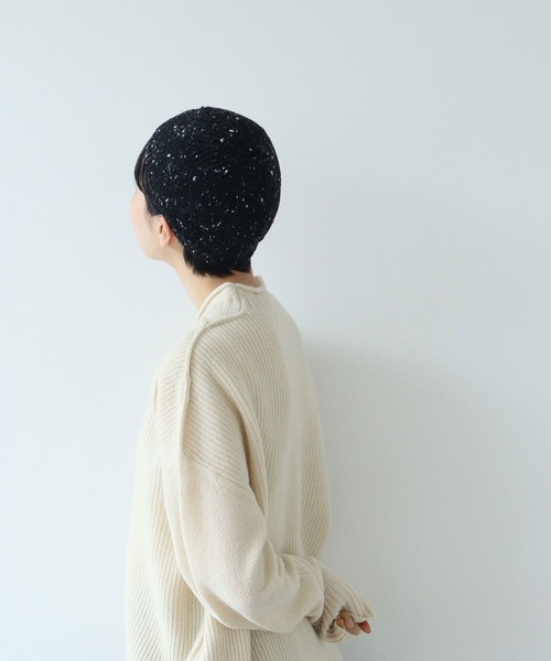 PAR ICI（パーリッシィ）の「ドンカルロ どんぐり帽（ハンチング/ベレー帽・レディース・ブラック/アイボリー・FREE）」の10枚目の写真