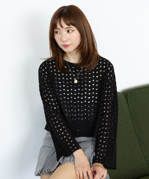 【セール】3.3 Field Trip／パンチングニット（ニット/セーター）｜3.3 Field Trip （3.3フィールドトリップ）