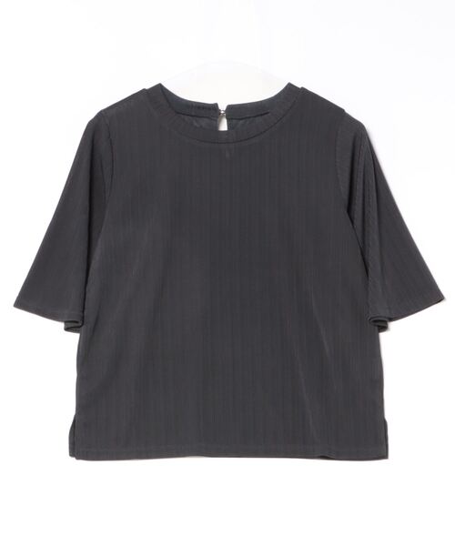 12Twelve Agenda(トゥエルブ アジェンダ)の「エアリーランダムプリーツ5分袖カットソープルオーバー(Tシャツ/カットソー・レディース・ブラウン/ライトグレー/チャコールグレー・M)」の2枚目の写真