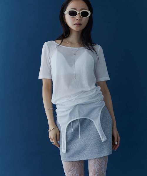 DRWCYS - DRECYS トップス DRWCYS（ドロシーズ）の「2WAYシアーガータートップス（Tシャツ