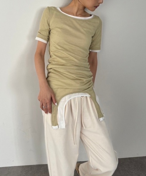 DRWCYS - DRECYS トップス DRWCYS（ドロシーズ）の「2WAYシアーガータートップス（Tシャツ