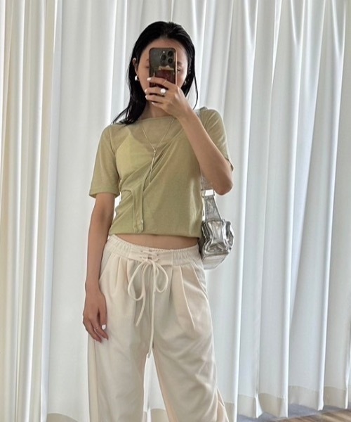 DRWCYS - DRECYS トップス DRWCYS（ドロシーズ）の「2WAYシアーガータートップス（Tシャツ