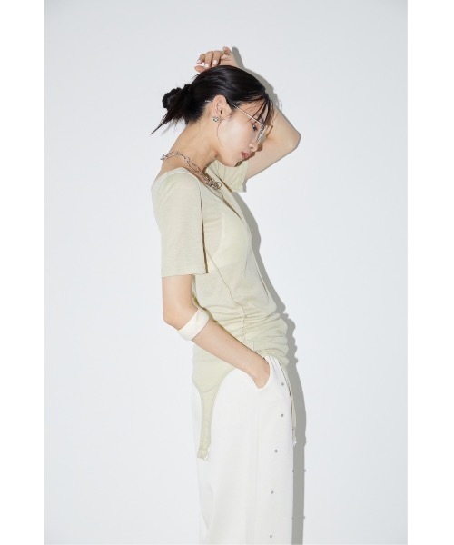 DRWCYS（ドロシーズ）の「2WAYシアーガータートップス（Tシャツ/カットソー・レディース・オフホワイト/グリーン・FREE）」の21枚目の写真