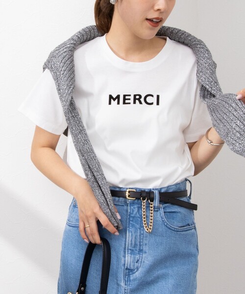 NOLLEY’S Sophi(ノーリーズソフィ)の「アルビニスタスムースフロッキーロゴT(Tシャツ/カットソー・レディース・ホワイト系その他4/チャコールグレー/ホワイト・38)」の11枚目の写真