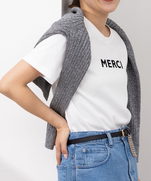 NOLLEY’S Sophi(ノーリーズソフィ)の「アルビニスタスムースフロッキーロゴT(Tシャツ/カットソー・レディース・ホワイト系その他4/チャコールグレー/ホワイト・38)」の12枚目の写真