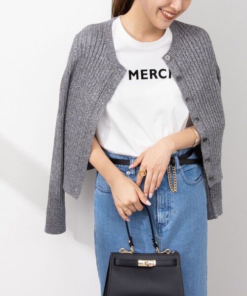 NOLLEY’S Sophi(ノーリーズソフィ)の「アルビニスタスムースフロッキーロゴT(Tシャツ/カットソー・レディース・ホワイト系その他4/チャコールグレー/ホワイト・38)」の15枚目の写真