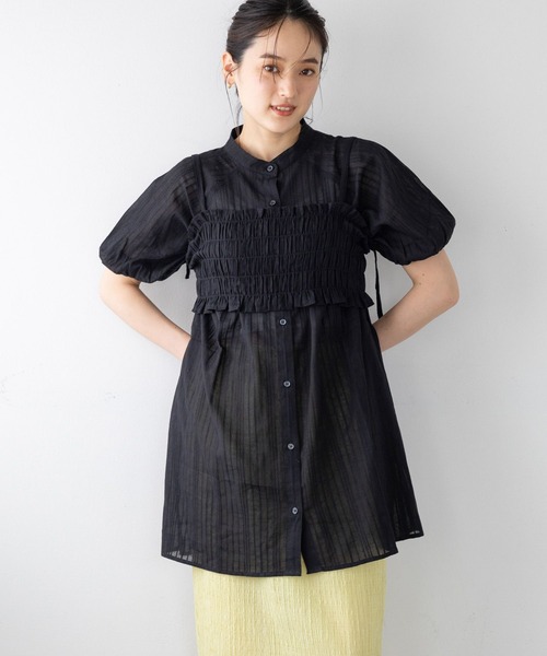 RAGEBLUE（レイジブルー）の「3WAY/ビスチェセットシャツチュニック（シャツ/ブラウス・レディース・ホワイト/ブルー系/ブラック/その他8・FREE）」の3枚目の写真