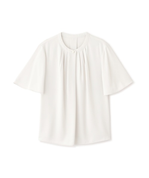 NATURAL BEAUTY BASIC(ナチュラルビューティーベーシック)の「◇フロントタックフレアスリーブブラウス(シャツ/ブラウス・レディース・ブルー/オフホワイト/チャコールグレー・MEDIUM/SMALL)」の11枚目の写真