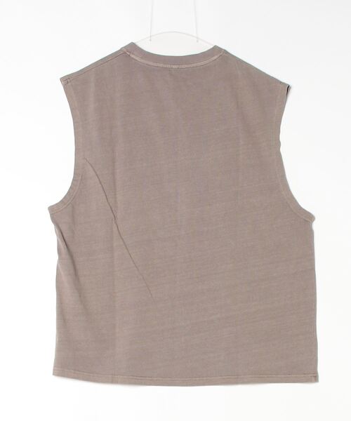 FUNALIVE（ファンアライブ）の「天竺 ﾋﾟｸﾞﾒﾝﾄ ﾌﾟﾘﾝﾄﾉｰｽﾘｰﾌﾞ（タンクトップ・メンズ・ブラック系2/ブラック系1/ブラウン系3/ブラウン系2/ブラウン系1/ブラック系3・XL/L/M）」の7枚目の写真