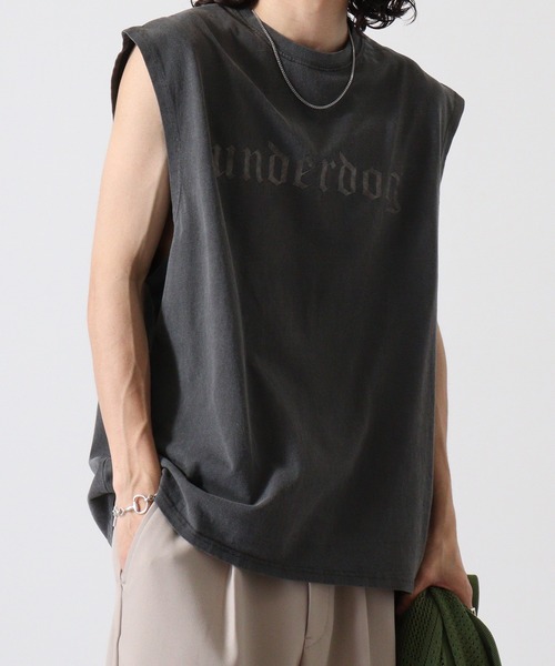 FUNALIVE（ファンアライブ）の「天竺 ﾋﾟｸﾞﾒﾝﾄ ﾌﾟﾘﾝﾄﾉｰｽﾘｰﾌﾞ（タンクトップ・メンズ・ブラック系2/ブラック系1/ブラウン系3/ブラウン系2/ブラウン系1/ブラック系3・XL/L/M）」の15枚目の写真