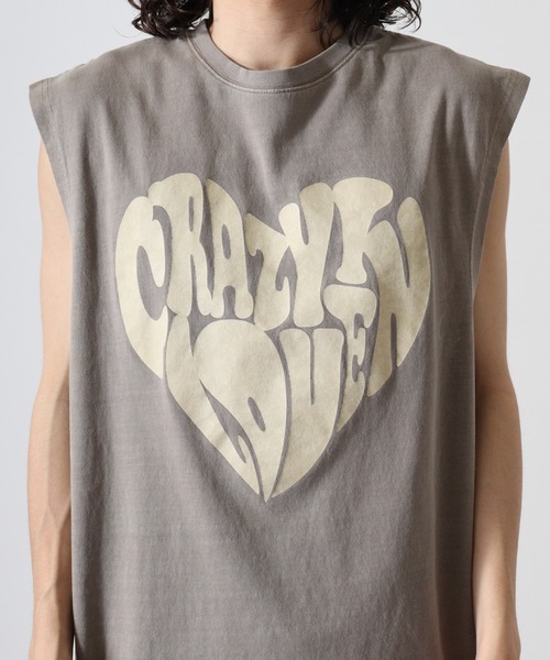 FUNALIVE（ファンアライブ）の「天竺 ﾋﾟｸﾞﾒﾝﾄ ﾌﾟﾘﾝﾄﾉｰｽﾘｰﾌﾞ（タンクトップ・メンズ・ブラック系2/ブラック系1/ブラウン系3/ブラウン系2/ブラウン系1/ブラック系3・XL/L/M）」の10枚目の写真