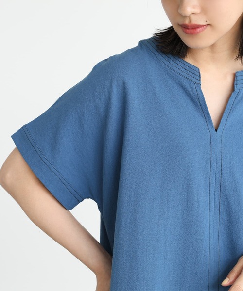 n'OrLABEL（ノアールレーベル）の「『スキッパーデザインフレアワンピース』（ワンピース・レディース・ブラック/ブルー/ダークオレンジ・1/2）」の22枚目の写真