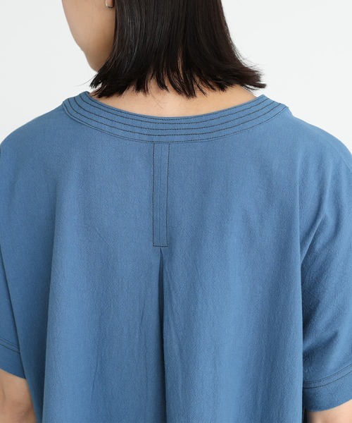 n'OrLABEL（ノアールレーベル）の「『スキッパーデザインフレアワンピース』（ワンピース・レディース・ブラック/ブルー/ダークオレンジ・1/2）」の20枚目の写真