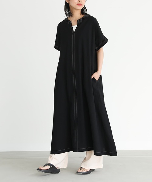 n'OrLABEL（ノアールレーベル）の「『スキッパーデザインフレアワンピース』（ワンピース・レディース・ブラック/ブルー/ダークオレンジ・1/2）」の18枚目の写真